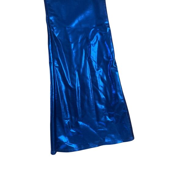 S M Wicked Temptations Metallic Blue Pants Cut-Out Rave Festival Burning Man - Picture 3 of 6